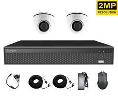 Комплект відеоспостереження для квартири на 2 камери Longse XVRA2004D2P200, 2 Мегапікселя, FullHD 1080P