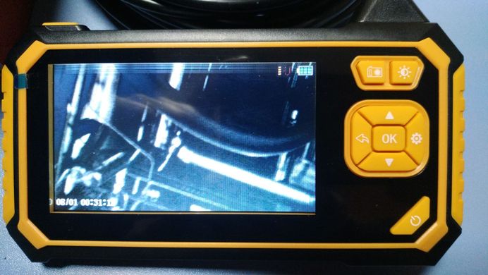 Эндоскоп автомобильный технический с дисплеем 4.3" Prostormer SPCC067, 8 мм диаметр, с записью 1080P, 5 метров (УЦЕНКА - небольшие полосы вверху экрана)