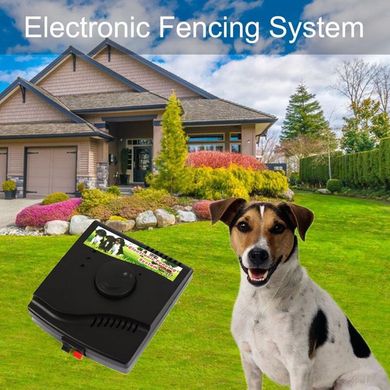 Электронный забор для собак - электропастух с 2-мя аккумуляторыми ошейниками Pet W-227B, проводной