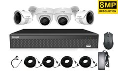 Комплект видеонаблюдения на 4 камеры высокого разрешения Longse XVRDA2104D4MH800, 8 Мегапикселей
