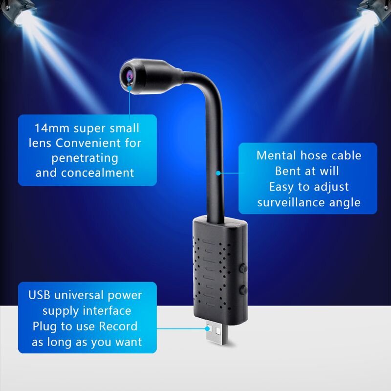 Wifi камера USB на гнучкому шлейфі Jianshu U21, запис 640x480P, без акумулятора, Iwfcam app — фото 7