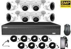 Комплект видеонаблюдения на 8 камер высокого разрешения Longse XVRDA3108D8MH800, 8 Мегапикселей