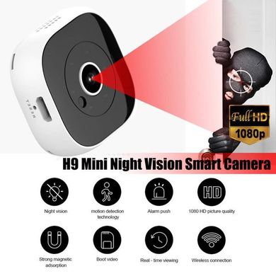 Міні камера - портативний відеореєстратор Kinco H9 Full HD 1080P, SD до 32 Гб, біла