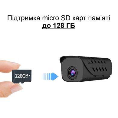 Міні камера wifi c відеореєстратором і записом на карту пам'яті до 128 Гб Nectronix H9W, з акумулятором 850 мАг