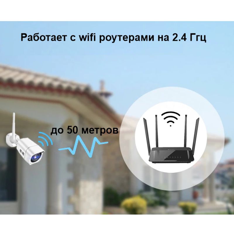 Wifi камера відеоспостереження бездротова вулична 2 Мп, HD 1080P Zlink Q57, додаток CamHI — фото 8