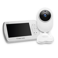 Відеоняня baby monitor безпровідна з великим 4.3 " дюймовим монітором INQMEGA BM43, датчик температури, підсвітка, запис відео