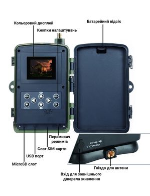 Фотопастка 4G камера для полювання з передачею 4K відео у смартфон Suntek HC-801Pro (УЦІНКА)