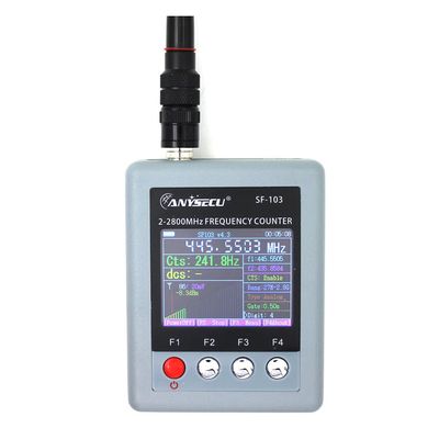 Частотомір цифровий ANYSECU SF-103 з аналізатором CTCCSS/DCS кодів радіостанцій з діапазоном виміру 2 МГц - 2.8 ГГц