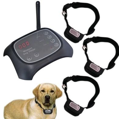 Беспроводной электронный забор для собак Wireless Dog Fence WDF-200 с 3-мя ошейниками