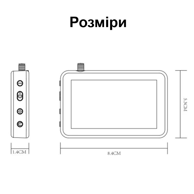 Міні FPV монітор 3 дюйми для відображення відеосигналу від дронів 5.8 ГГц DMKR LST806 (Товар з дефектом) — фото 8