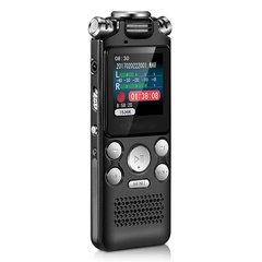 Цифровий диктофон з таймером для запису голосу Sttwunake V59, стерео, 8 Гб, чорний