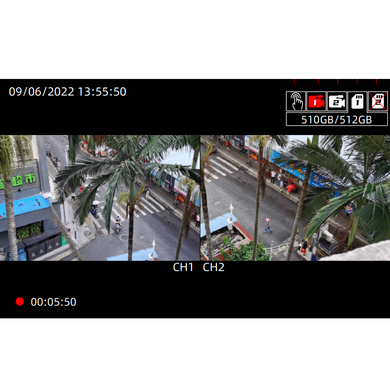 Мобильный AHD видеорегистратор на 2 камеры Pomiacam HD DVR для такси, автобусов, грузовиков, 5 Мп, Quad HD, SD до 128 Гб, пульт ДУ