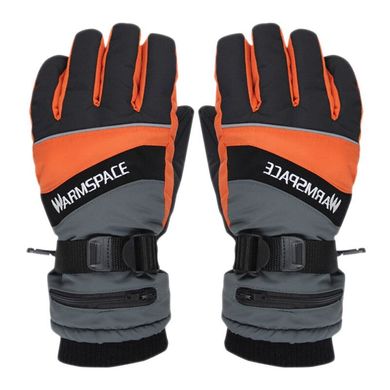 Зимові рукавички з підігрівом термо лижні Luckstone Warmspace HE329 з акумуляторами, розмір M, помаранчеві
