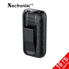 Міні диктофон з великим часом роботи Nectronix A50+, з пам'яттю 16 Гб, кліпса, магніт