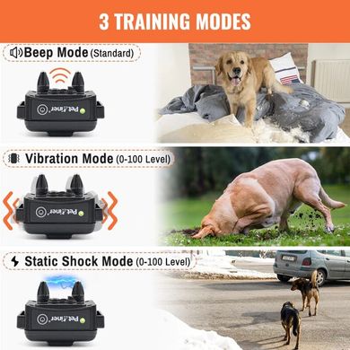 Электроошейник для собаки для дрессировки электронный Petrainer 620A-1 с 3-ми видами воздействия, водонепроницаемый