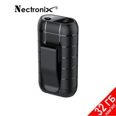 Міні диктофон з великим часом роботи Nectronix A50+, з пам'яттю 32 Гб, кліпса, магніт