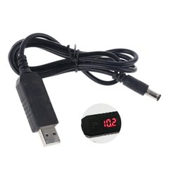 USB преобразователь напряжения DC от 4.8 до 12.8 вольта с экраном для быстрых зарядок стандарта QC 3.0