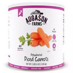 Морковь нарезанная сублимированная с большим сроком годности 25 лет Augason Farms, 40 порций