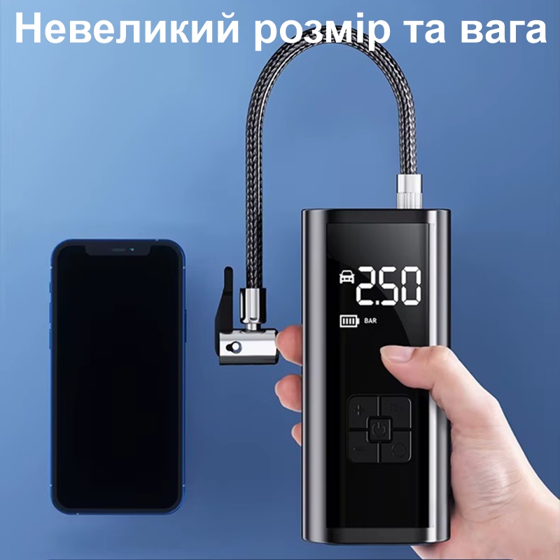 Акумуляторний насос - компресор для авто, мотоцикла, велосипеда Nectronix PR-325 — фото 3