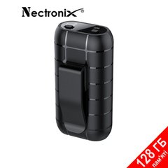 Міні диктофон з великим часом роботи Nectronix A50+, з пам'яттю 128 Гб, кліпса, магніт