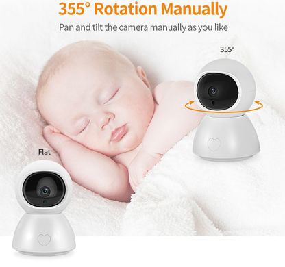Видеоняня baby monitor беспроводная с большим 5" дюймовым монитором INQMEGA BM288, датчик температуры, подсветка, запись видео