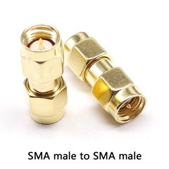 SMA переходник коннектор с SMA male на SMA male со штырьком с 2-х сторон