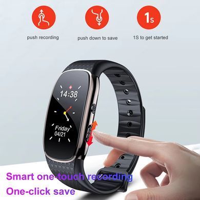 Годинник з диктофоном та MP3 плеєром Nectronix R48, 8 Гб пам'яті (Товар з невеликим дефектом)