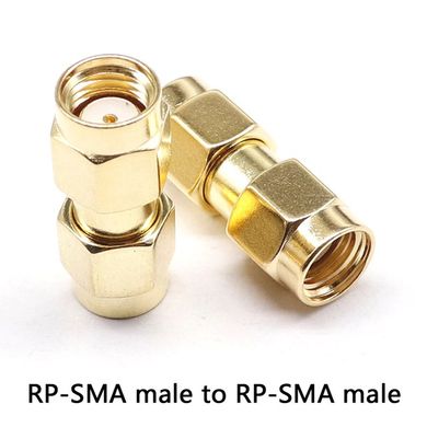 SMA перехідник коннектор з PR-SMA male на PR-SMA male без штирків з 2-х сторін