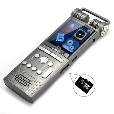 Професійний диктофон цифровий з лінійним входом Savetek GS-R06, 8 Гб пам'яті, стерео, SD до 64 Гб