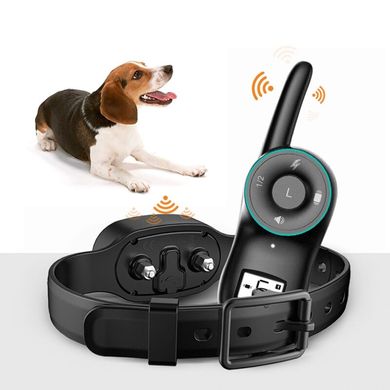 Електронний нашийник дресирувальний для середніх собак з 3-ма видами впливу PET dog 400, помаранчовий нашийник