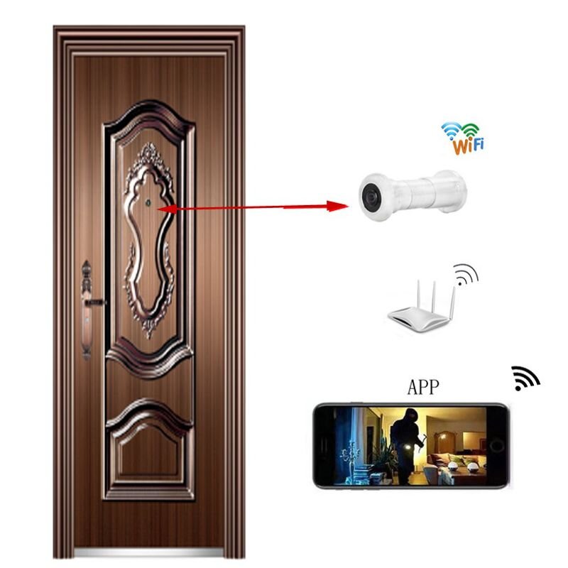 Відеоглазок wifi з датчиком руху, підсвічуванням і записом HQCam 405B, 2 Мп, сріблястий — фото 5