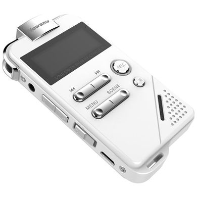 Професійний диктофон цифровий стерео PCM Shmci D30, 16 Гб пам'яті, 3 мікрофони, активація голосом, таймер, до 25 годин