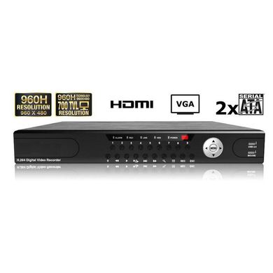 Видеорегистратор DVR на 16 камер Longse LS-9616U, аналоговый 960H, 4 аудио, 2 HDD