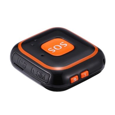 GPS трекер для дитини портативний з кнопкою SOS Badoo Security V28, чорний
