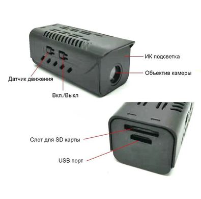 Міні камера - мініатюрний відеореєстратор Ztour H9, 2 Мп, FullHD 1080P, з акумулятором 850 мАг, 5 годин роботи