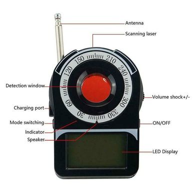 Детектор жучків і прослушки, для виявлення прихованих камер i-Tech RF-3009 (вдосконалена версія)