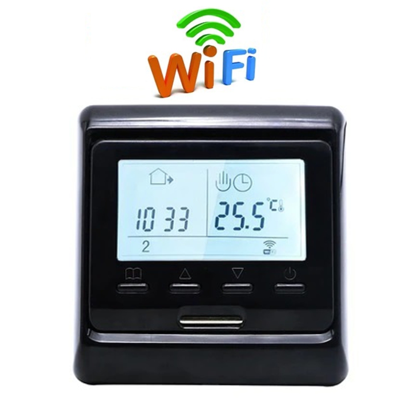 Wifi термостат для газового та електричного котла з LCD дисплеєм Minco Heat MK60L, чорний — фото 3