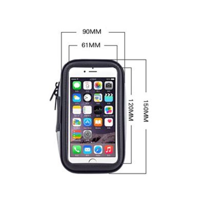 Универсальный держатель для телефона на велосипед или мотоцикл Leory в виде чехла, размер М, для диагонали 5"