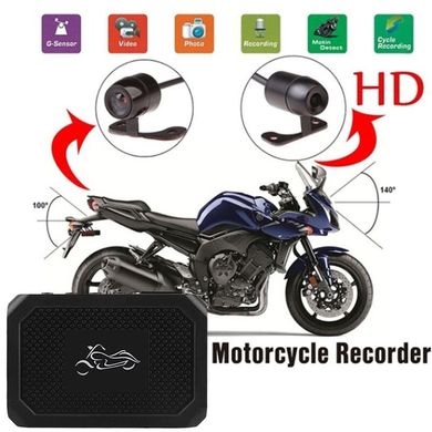 Відеореєстратор для мотоцикла на 2 камери з пультом управління FHD 400, FullHD 1080P, G-sensor
