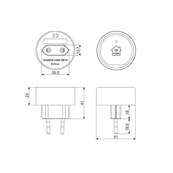 Wifi шлюз PTG10 для керування через інтернет термостатами Poer PTC10 / PTC16 / PTV30 — фото 4