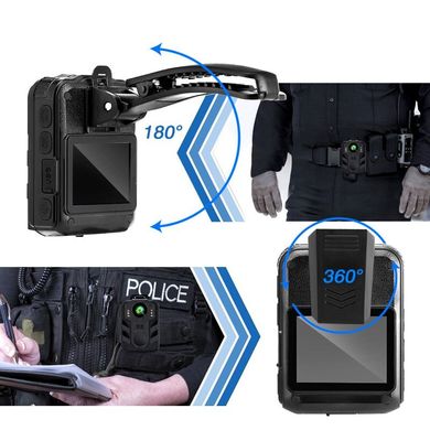 Нагрудний відеореєстратор поліцейський на одяг Boblov WN9, FullHD 1080P, 170 градусів, 8 годин запису (вдосконалена версія)