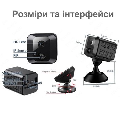 4G мини камера видеонаблюдения Nectronix T10, Full HD 1080P, датчик движения, аккумулятор 1800 мАч
