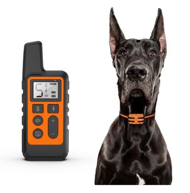 Електронашийник для собак дресирувальний Pet DTC-500 водонепроникний, дальність до 500 метрів, помаранчевий