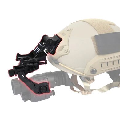 Комплект NVG крепления на шлем c подъёмным механизмом + металлический адаптер J-arm для монокуляра ночного виденья PVS-14