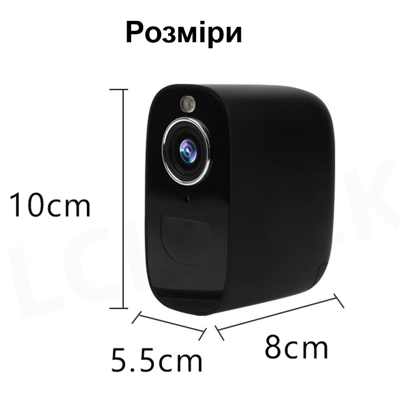 4G камера відеоспостереження вулична з великим акумулятором 10 400 мАг LCTEK S30 до 10 днів роботи — фото 7