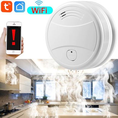 Датчик дыма wifi пожарный датчик Nectronix G2-W, оповещение на смартфон в приложение Tuya smart