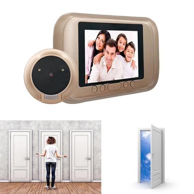 Видеоглазок дверной цифровой для квартиры Kivos SG35 с 3.5" экраном, и фото/видео записью