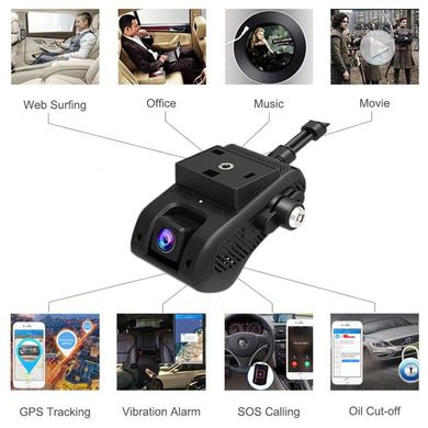Автомобильный видеорегистратор с 4G + WIFI + GPS Jimi JC400P Aivision Cam с online передачей видео через интернет (2-я камера встроена в корпус)