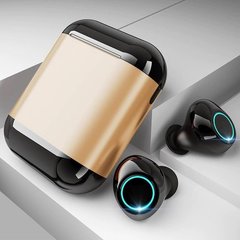 Бездротові bluetooth навушники Tomkas S7-TWS, золотистий бокс
