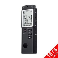 Диктофон цифровий з великим екраном Savetek GS-T60, пам'ять 16 Гб, стерео, акумуляторний